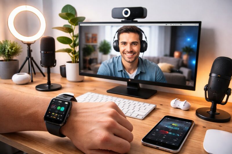 Smartwatch + webcam: el combo electrónico que está cambiando cómo entrenamos, trabajamos y nos cuidamos